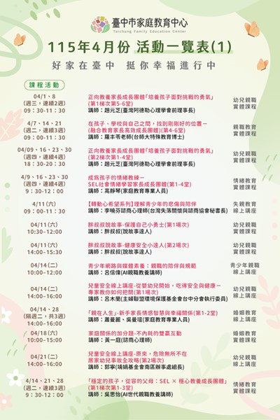 3850_1_4月份活動一覽表